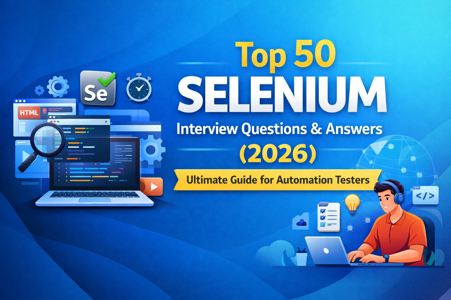 Top 50 Selenium Interview Questions and Answers for Automation Testers with WebDriver Java examples